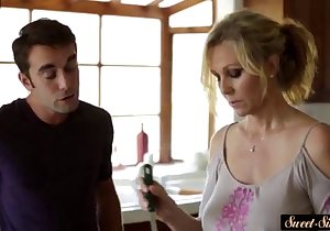 Brunette seeking pleasure with a younger cock