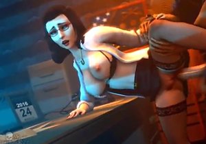 Tanned bitch with huge tits fucked in a mature 3D video