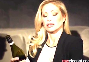 Blond-haired mature getting freaky with a romantic stud