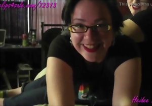 Pink-haired chick spanked her girlfriend in a hardcore mode