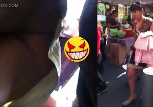 Good babe with round bottom spotted on the hidden camera