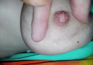 Big-boobed chick is enjoying sex games with her nipples